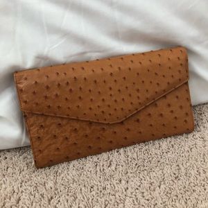 Handbag/clutch ostrich leather